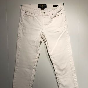 White Lucky Jeans w Ankle Detail